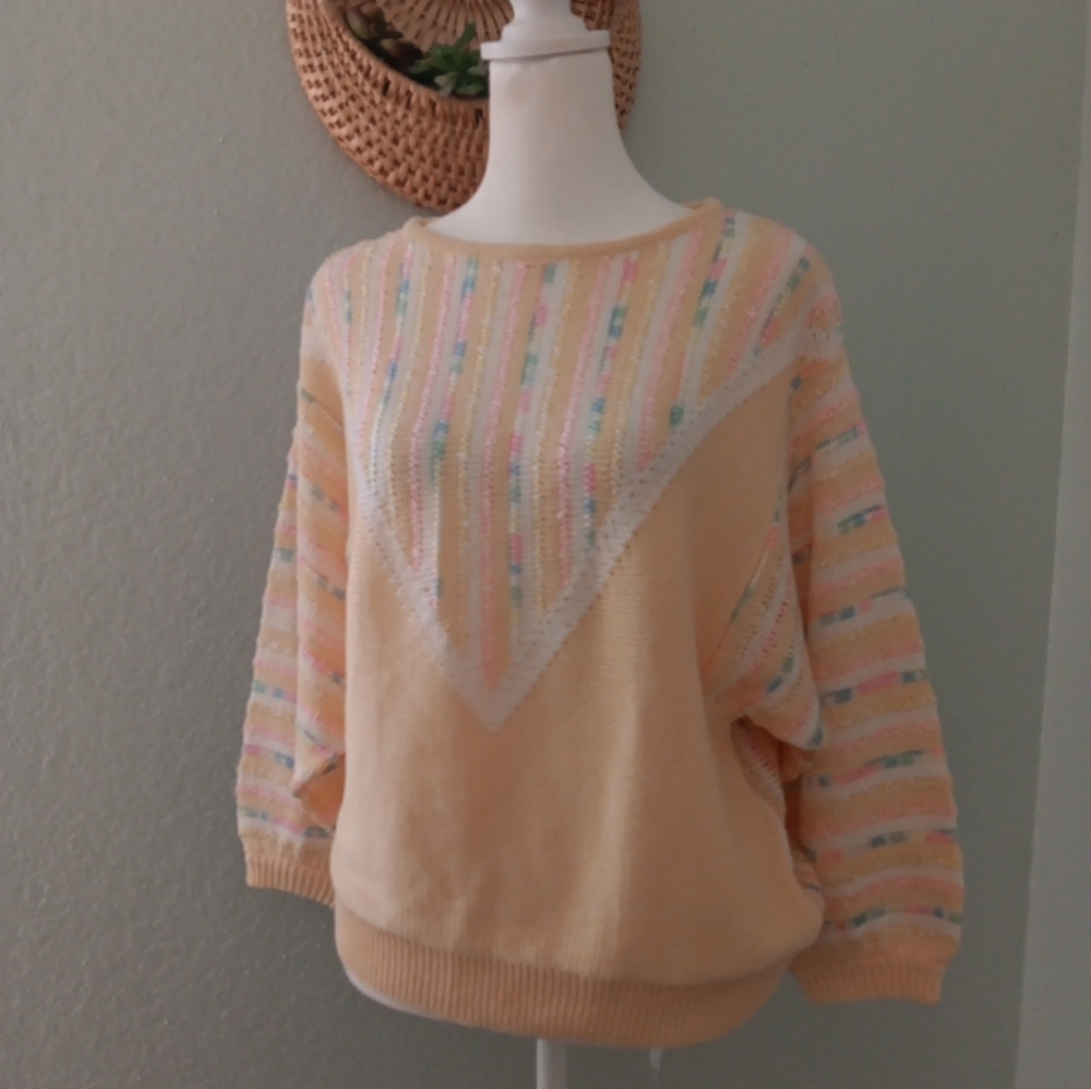 Striped Pastel Sweater 80s Vintage